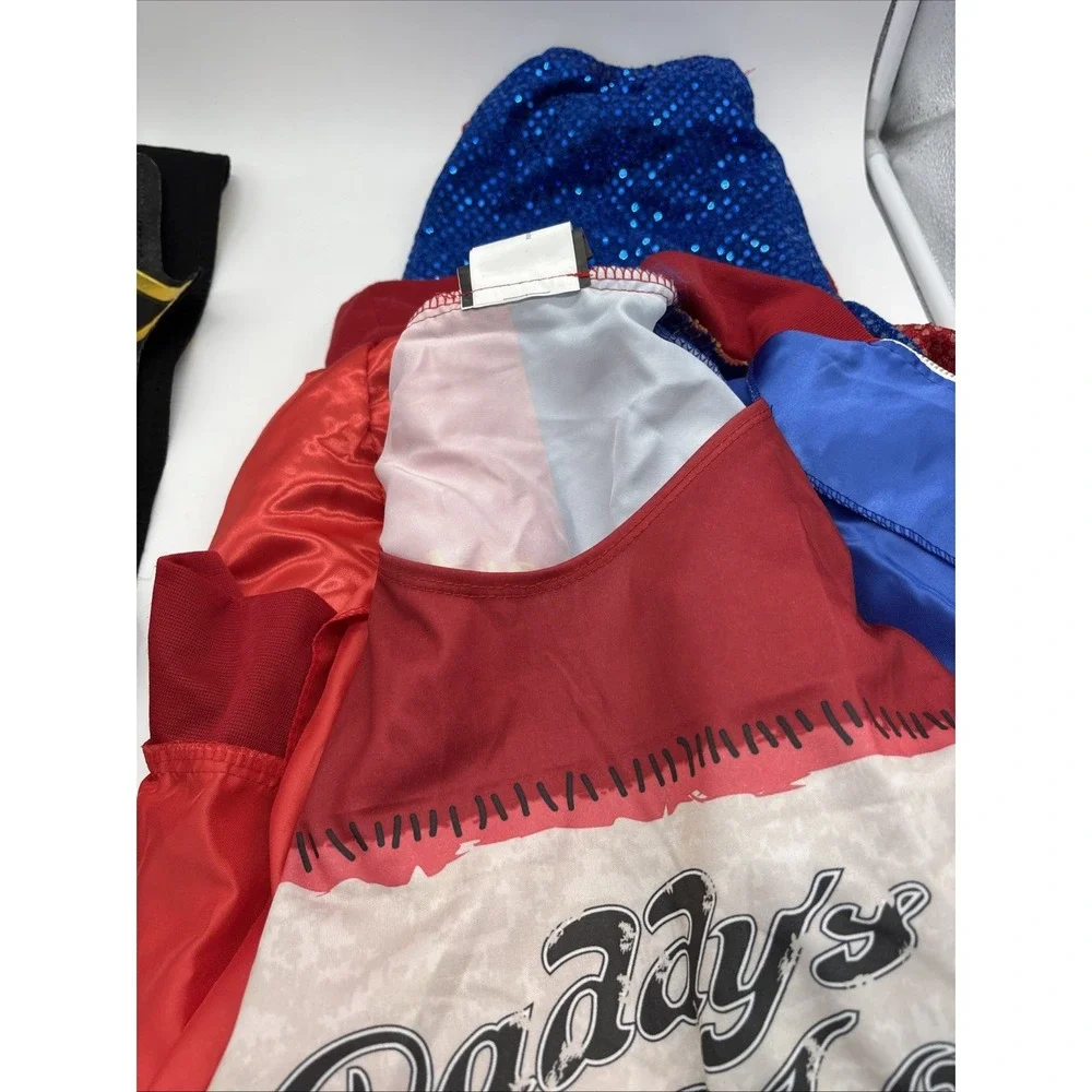 Harley Quinn‎ Women's Costume Size Large With Black fishnet stockings & wig